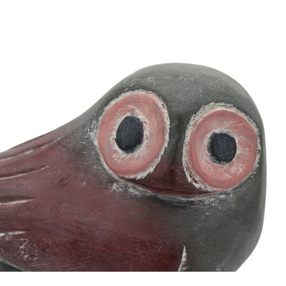 Vintage Hand Carved Wooden Owl Bird Figurine Hand Painted Decorative Sculpture - Picture 2 of 9